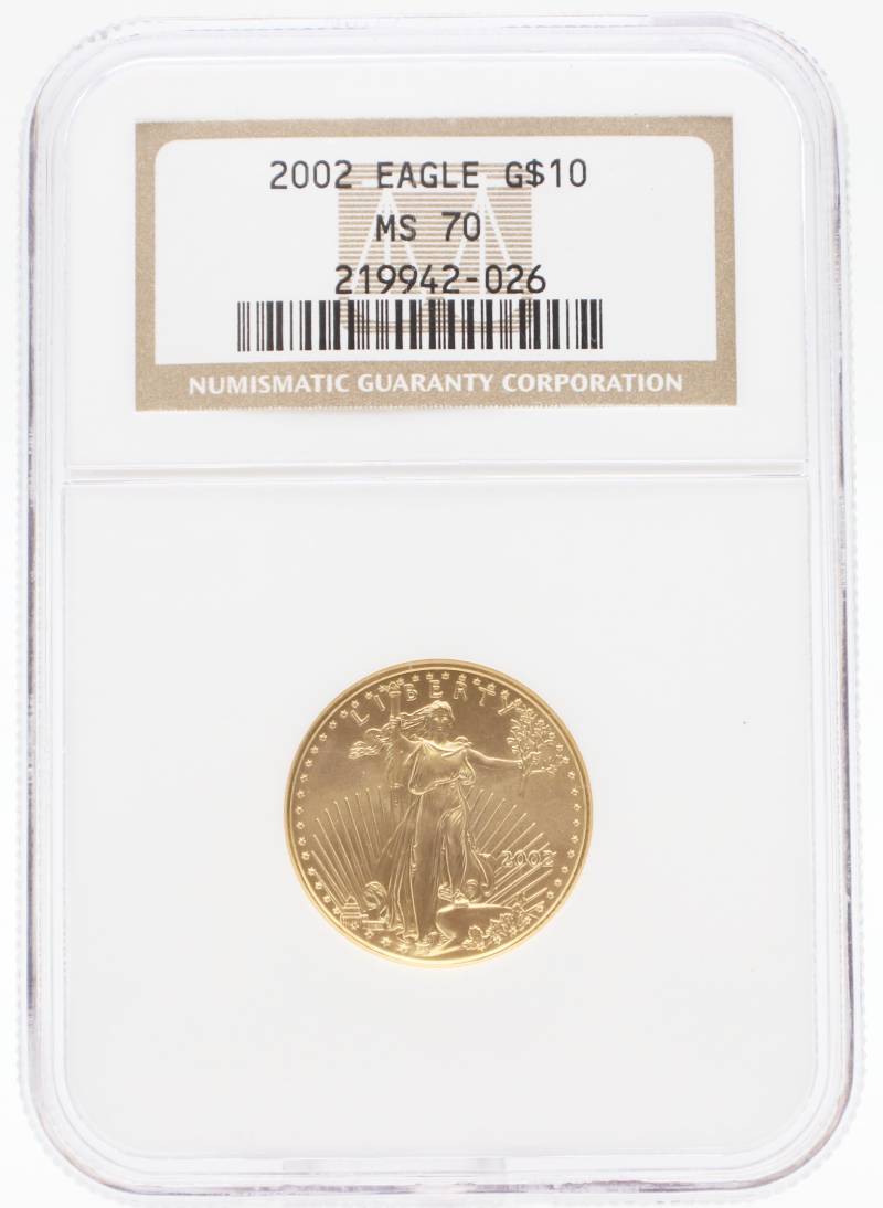 世界最高鑑定品　NGC MS70 アメリカ ドリー・マディソン 銀貨 1999 1999 NGC MS70 $25 Gold American Eagle- Standish